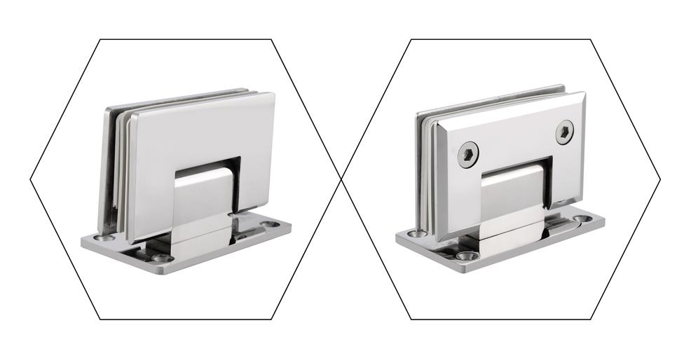 H3011 Spring Glass Hinge - Wall To Glass 90°