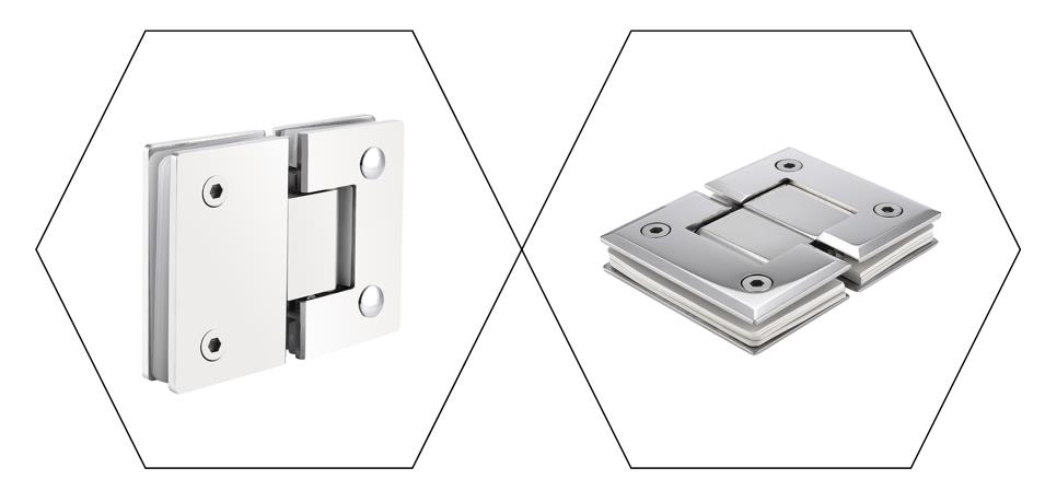 H3002 Spring Glass Hinge - Glass To Glass 180°
