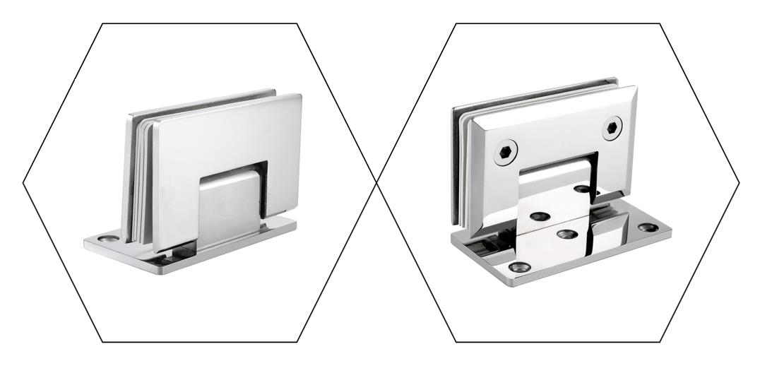 H3005 Spring Glass Hinge - Eccentric Wall To Glass 90°